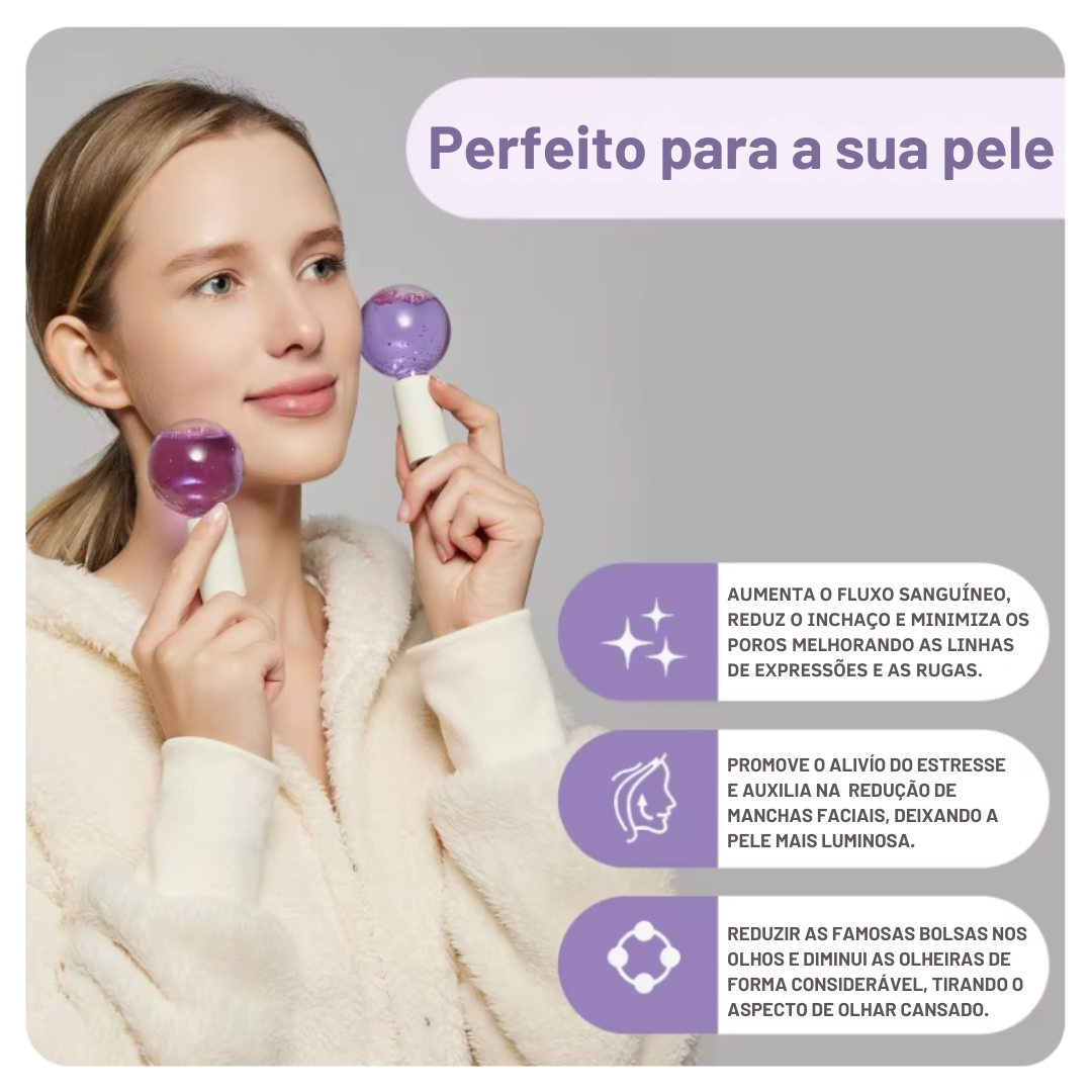 Globos de Gelo para Massagem Facial LumeSkin