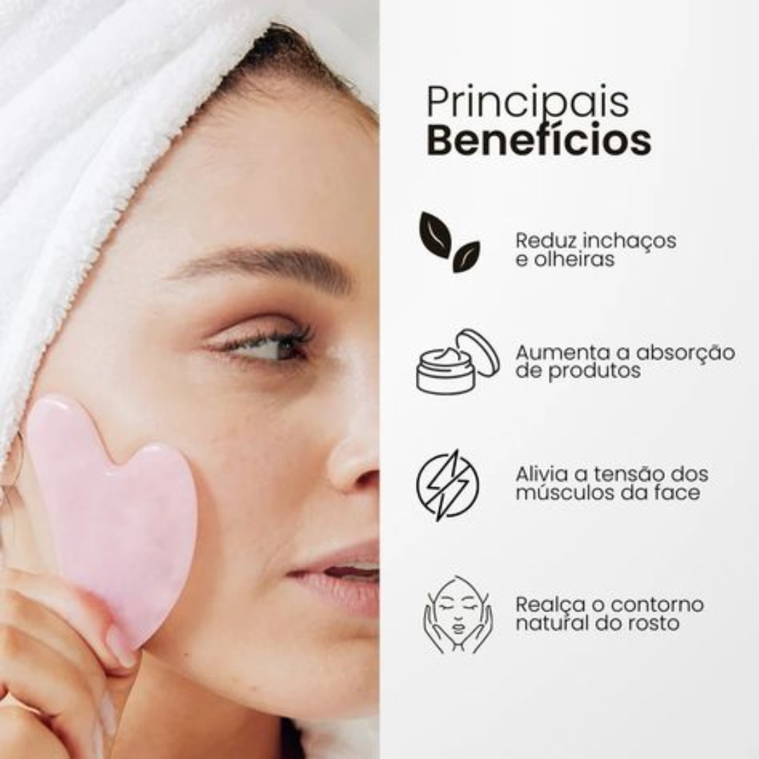 Rolos Faciais e Gua-Sha de Pedras Naturais - LumeSkin